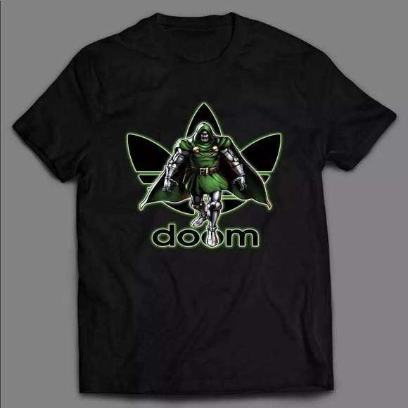 DR. DOOM ADIDAS MASHUP HIGH QUALITY COMIC SHIRT - Picture 1 of 1
